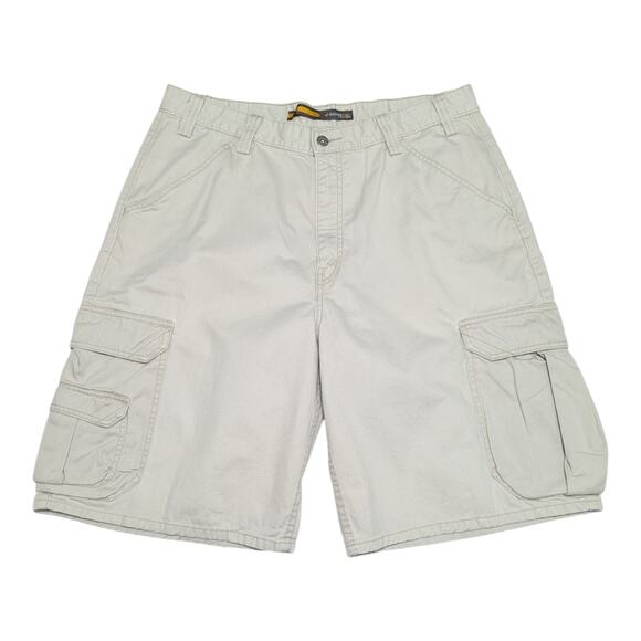 Vintage Levi's Silver Tab Cargo Shorts Khaki Beige Mens 36 Y2K Silvertab Retro - Picture 1 of 6